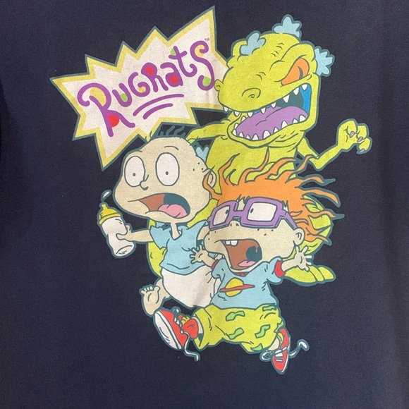 Nickelodeon Rugrats Navy Blue Graphic T-shirt Size Large - Picture 3 of 4
